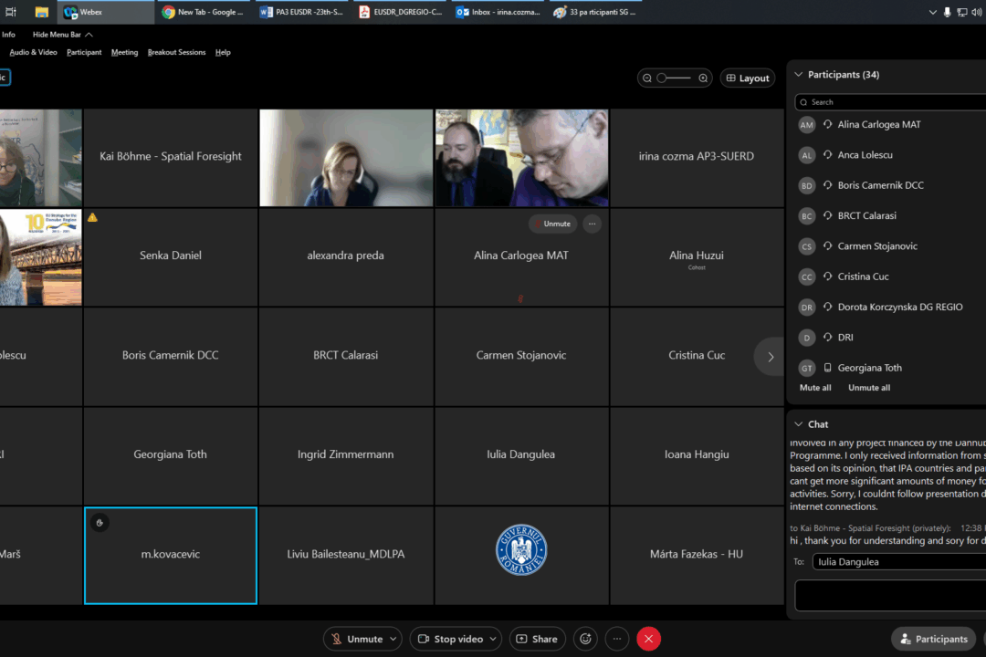 PA3-EUSDR- Steering Group Meeting – 14 DECEMBER 2021 -online event-(10:00 – 13:30 CET).